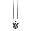 Black Rhodium & Diamond Boston Terrier Charm