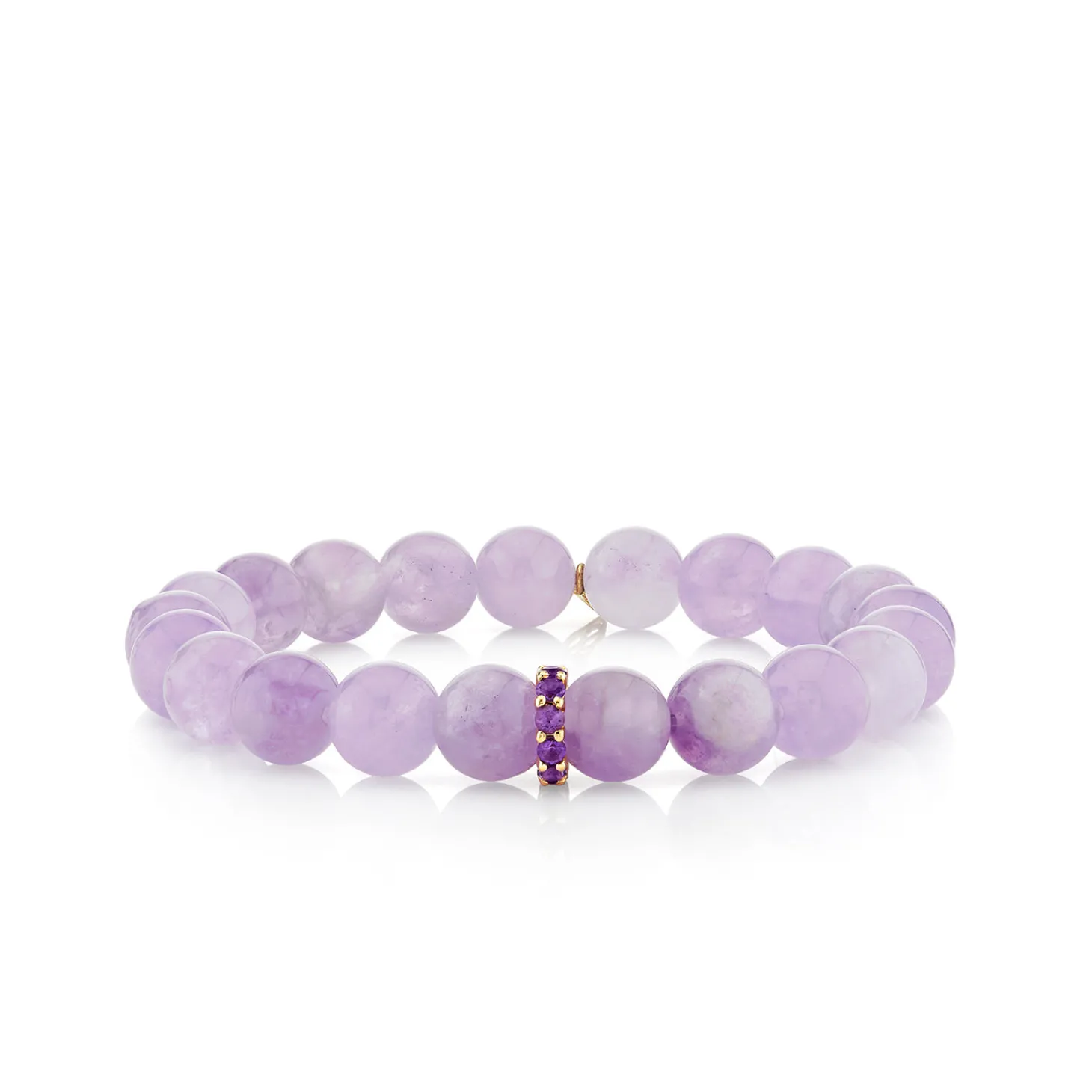Gold & Amethyst Rondelle on Lavender Amethyst