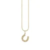 Gold & Bezel Diamond Small Horseshoe Charm