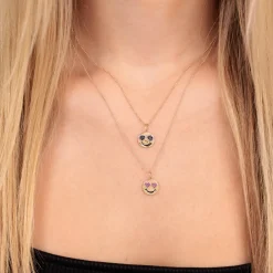Gold & Black Diamond Sunglasses Happy Face Charm