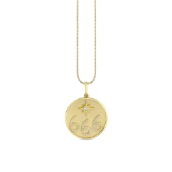 Gold & Diamond 666 Angel Number Charm