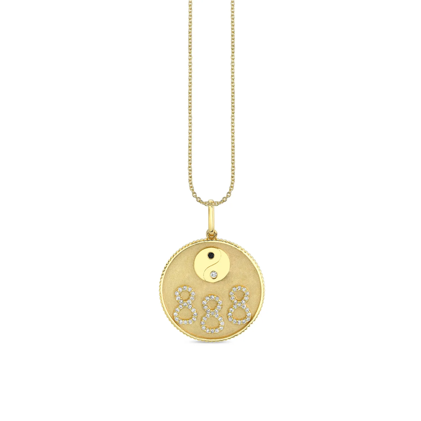 Gold & Diamond 888 Angel Number Charm