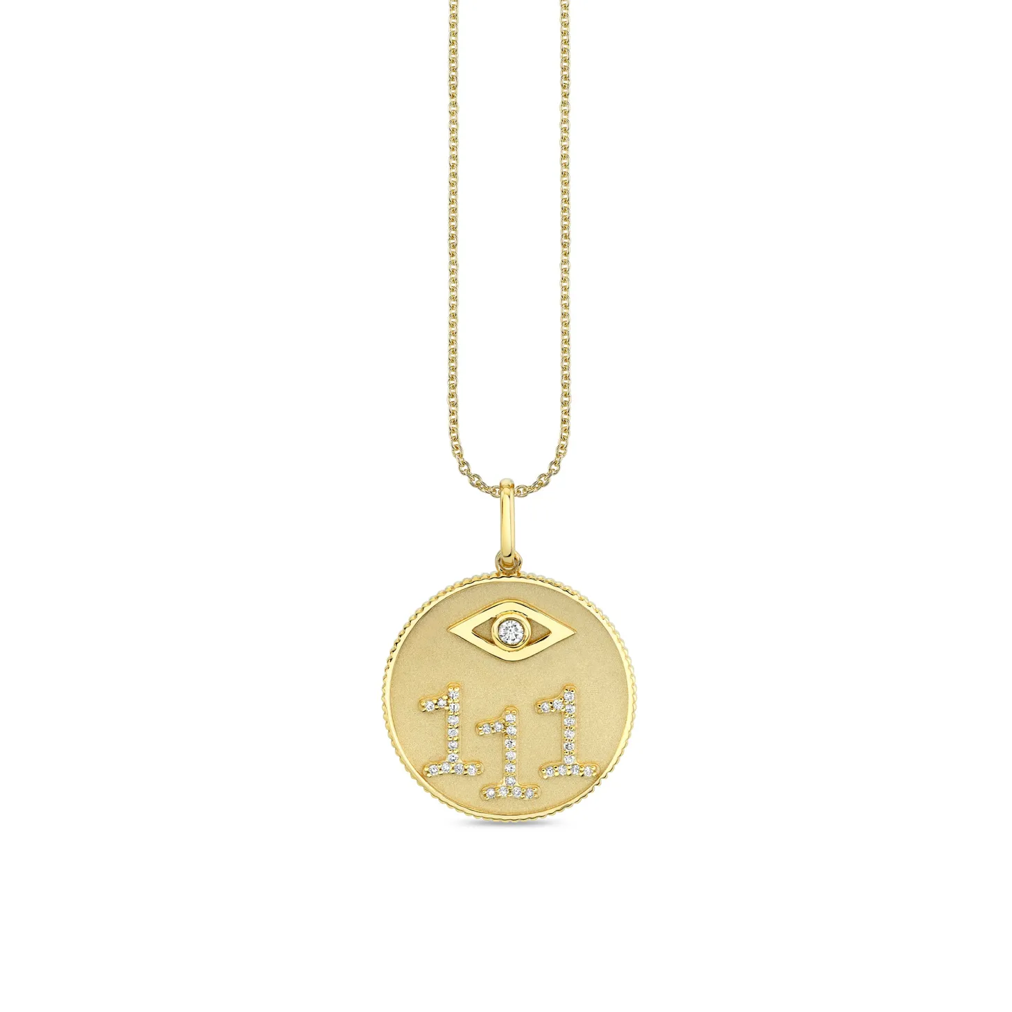 Gold & Diamond 111 Angel Number Charm