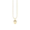 Gold & Diamond Acorn Charm