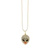 Gold & Diamond Alien Charm