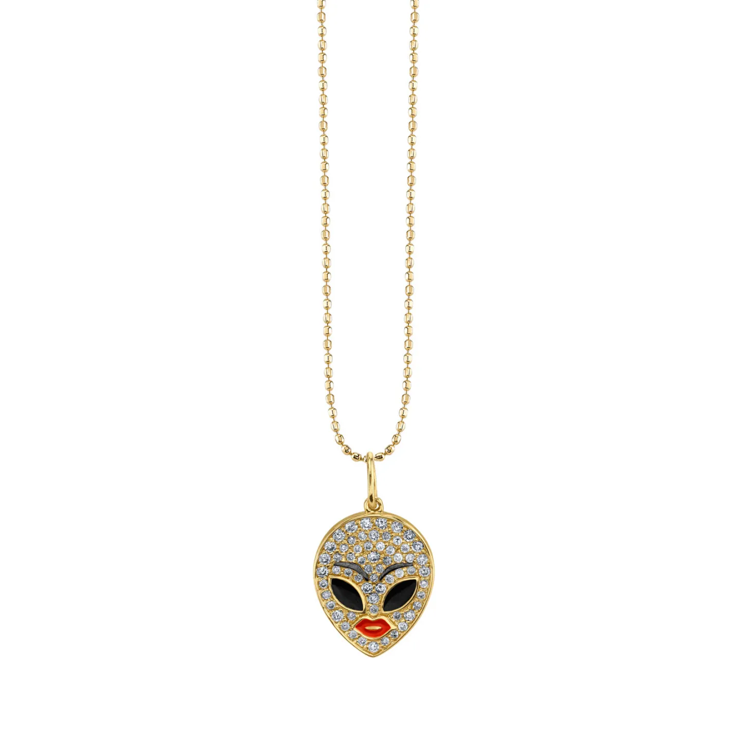Gold & Diamond Alien Charm