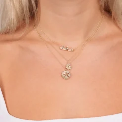 Gold & Diamond Aloha Plumeria Necklace