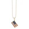 Gold & Diamond American Flag Charm