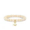 Gold & Diamond Anchor on Pearls