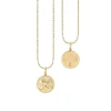 Gold & Diamond Aquarius Zodiac Medallion