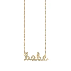 Gold & Diamond Babe Necklace
