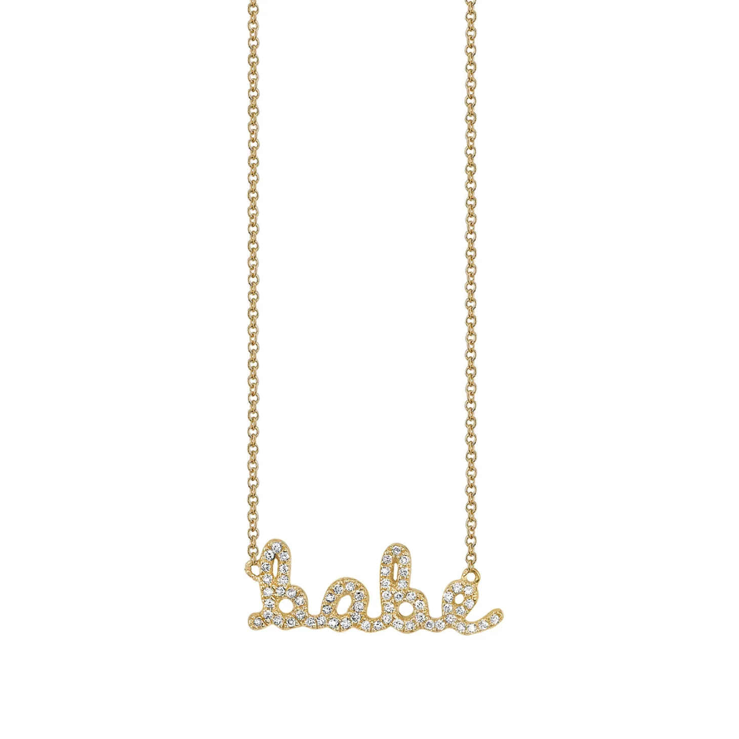 Gold & Diamond Babe Necklace