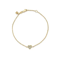 Gold & Diamond Baby Heart Bracelet