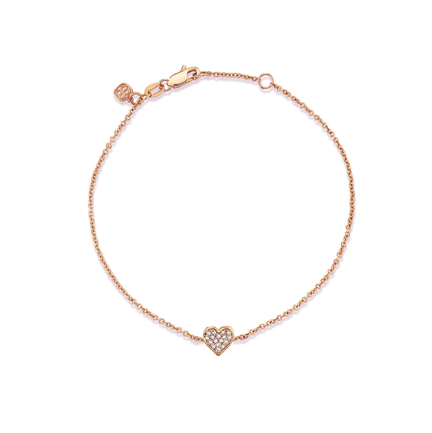 Gold & Diamond Baby Heart Bracelet