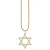 Gold & Diamond Baguette and Round Bezel Star of David Charm