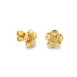 Gold & Diamond Begonia Stud