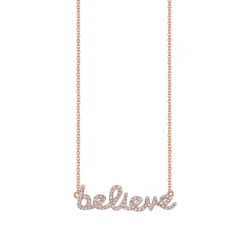Gold & Diamond Believe Necklace