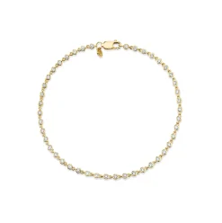 Gold & Diamond Bezel Chain Bracelet