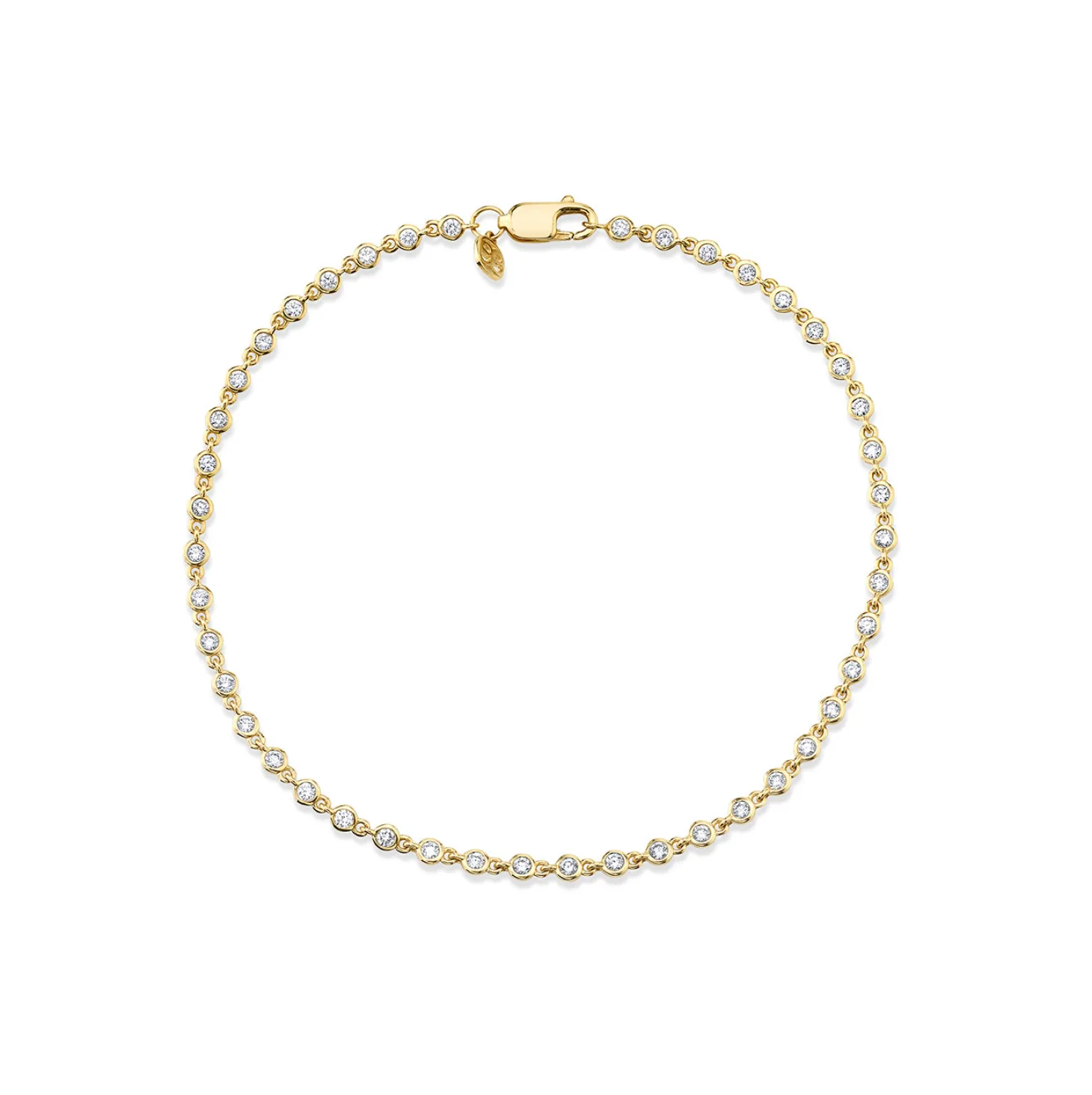 Gold & Diamond Bezel Chain Bracelet