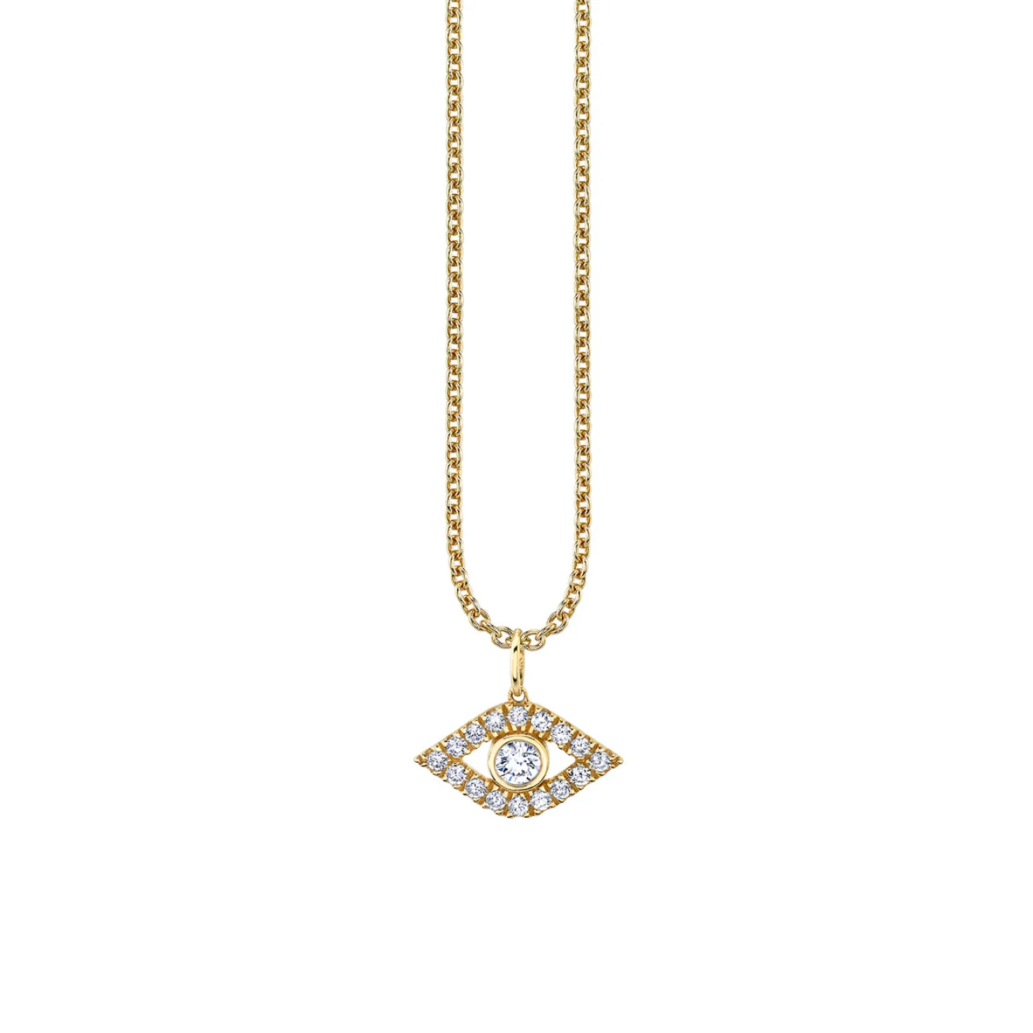 Gold & Diamond Bezel Eye Charm