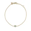 Gold & Diamond Bezel Large Eye Bracelet