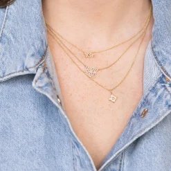 Gold & Diamond BFF Necklace