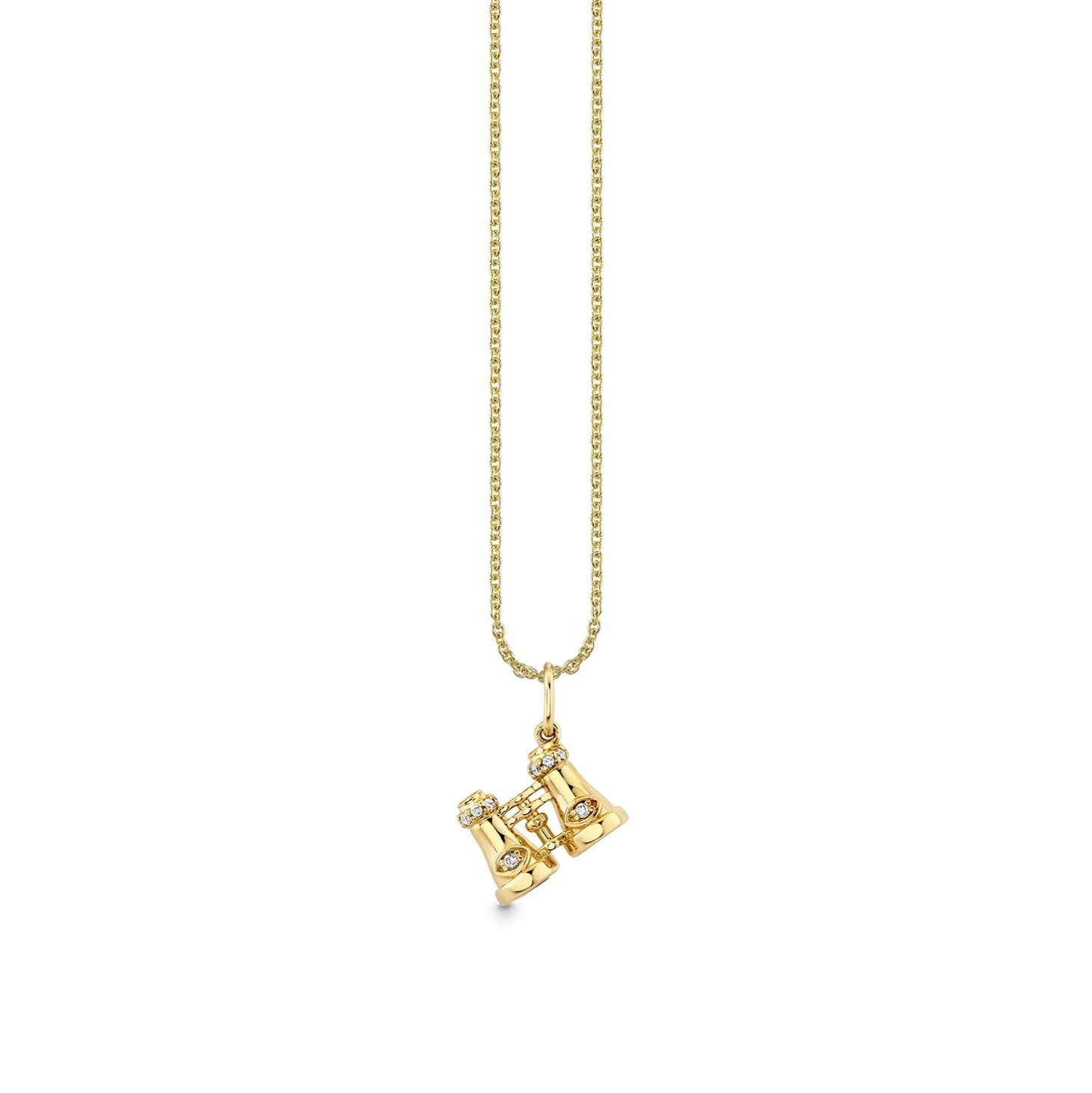 Gold & Diamond Binoculars Charm