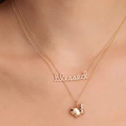 Gold & Diamond Bunny Charm