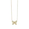 Gold & Diamond Butterfly Necklace