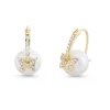 Gold & Diamond Butterfly Pearl Earrings