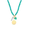 Gold & Diamond Cali Love Turquoise Necklace