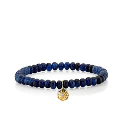 Gold & Diamond Camellia on Sapphire