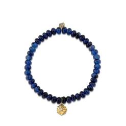 Gold & Diamond Camellia on Sapphire
