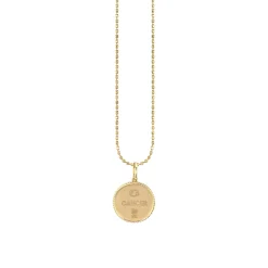 Gold & Diamond Cancer Zodiac Medallion