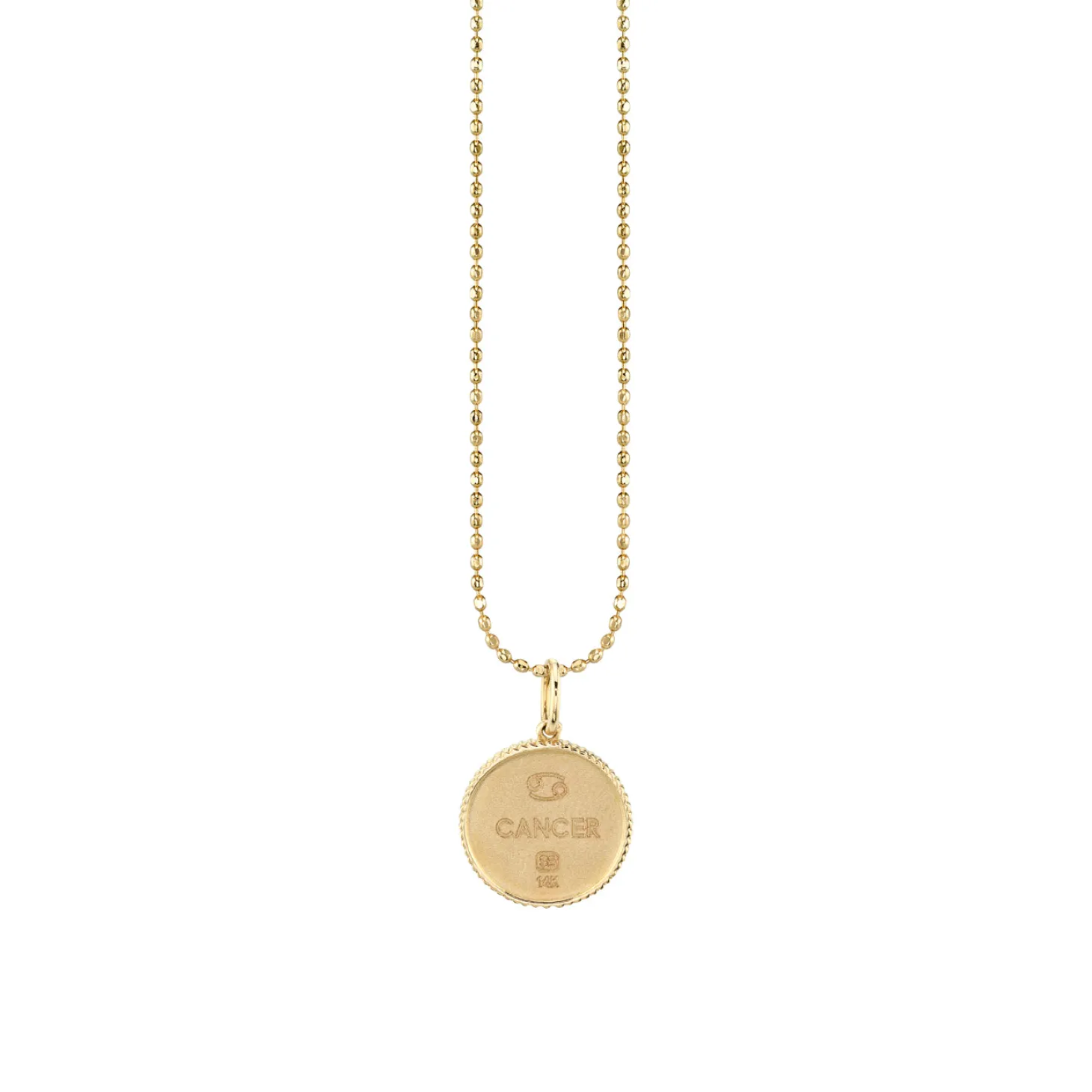 Gold & Diamond Cancer Zodiac Medallion