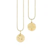 Gold & Diamond Capricorn Zodiac Medallion