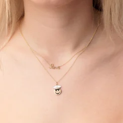 Gold & Diamond Captain Happy Face Charm