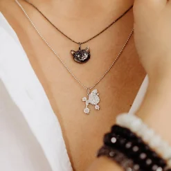 Gold & Diamond Cat Charm
