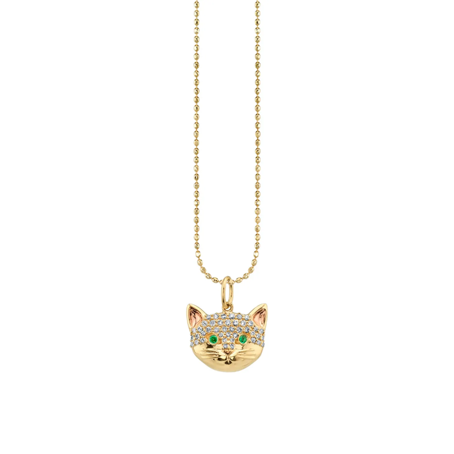 Gold & Diamond Cat Charm