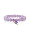 Gold & Diamond Celestial Enamel Mushroom on Lavender Amethyst