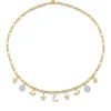 Gold & Diamond Celestial Multi-Charm Necklace