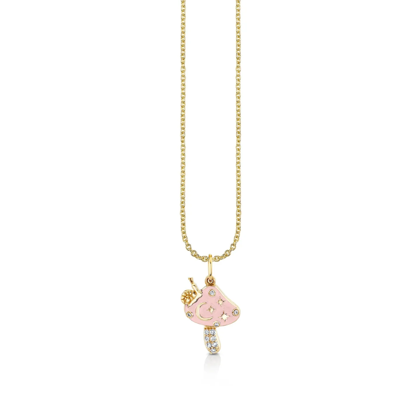Gold & Diamond Celestial Mushroom Charm