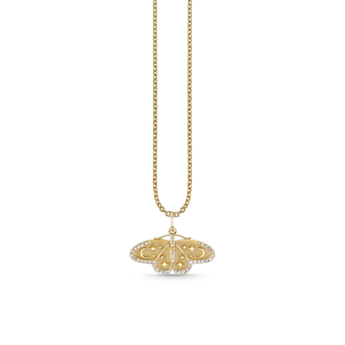 Gold & Diamond Celestial Moth Charm