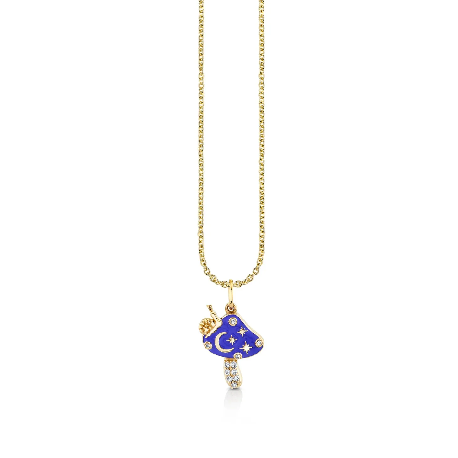 Gold & Diamond Celestial Mushroom Charm