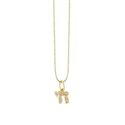 Gold & Diamond Chai Charm