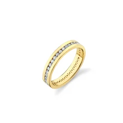 Gold & Diamond Channel Set Eternity Ring