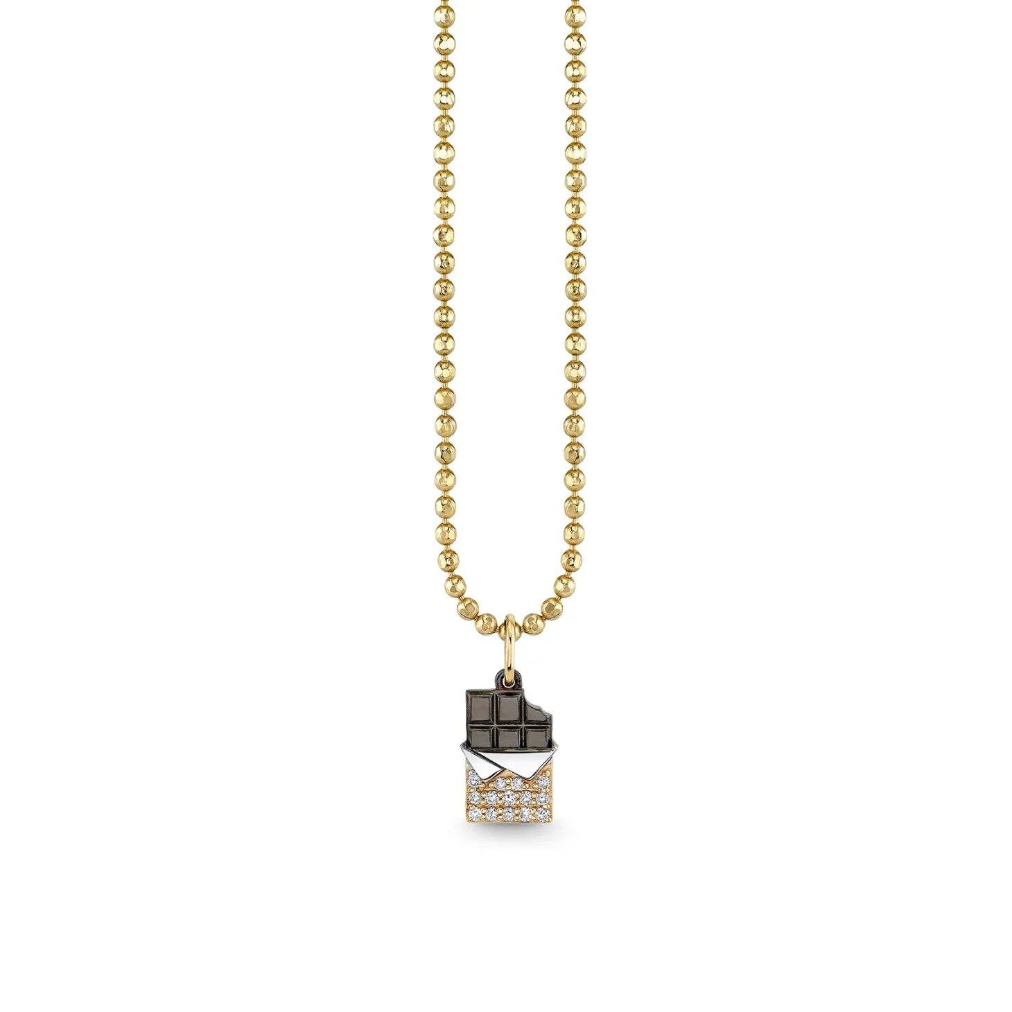 Gold & Diamond Chocolate Bar Charm