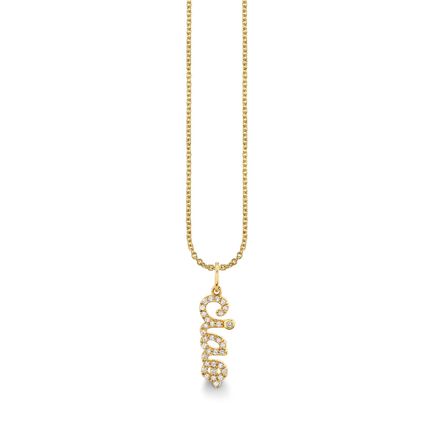 Gold & Diamond Ciao Script Charm