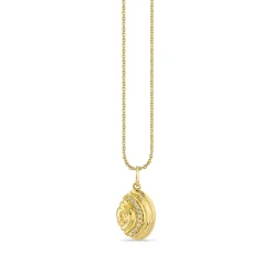 Gold & Diamond Clam Charm