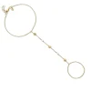 Gold & Diamond Clam Shell & Pearl Princess Bracelet